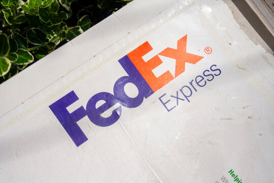 Krakow, Poland - June 16, 2020: Envelopes and parcels of FedEx, an American multinational courier delivery services company