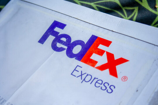 Krakow, Poland - June 16, 2020: Envelopes and parcels of FedEx, an American multinational courier delivery services company