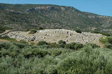 Fototapeta na wymiar Le site archéologique de Gournia près d'Agios Nikolaos en Crète