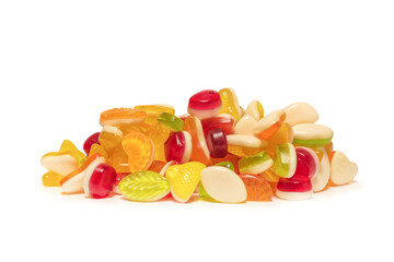 Assorted tasty gummy candies.