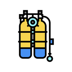 scuba diver equipment color icon vector. scuba diver equipment sign. isolated symbol illustration
