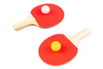 Pin pong on an orange background.