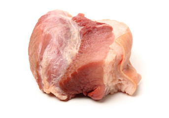 Raw pork meat isolated on white background 