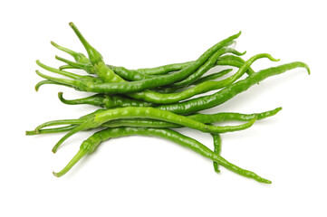 green chili pepper isolated