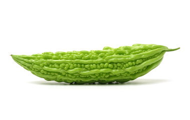 Bitter melon , Bitter gourd on white background