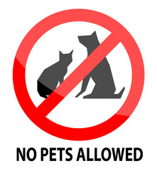 no pets allowed sign