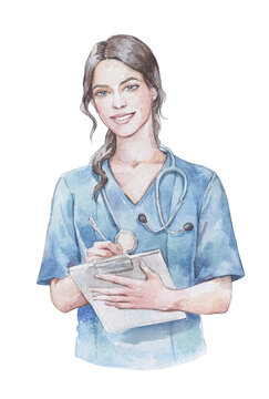 female doctor smiling looking at camera
