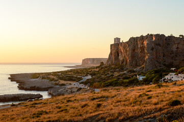 Breathtaking sunset by the sea at Macari's Belvedere viewpoint in Sicily near San Vito Lo Capo