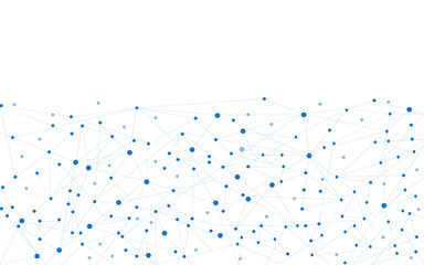 Network abstract connection isolated on white background. Network technology background with dots and lines. Ai background. Modern abstract concept. Ai vector, network technology