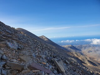 Gebirgskette Psiloritis Kreta Griechenland Wandern Gebirgsmassiv