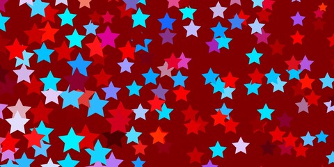 Light Multicolor vector layout with bright stars.