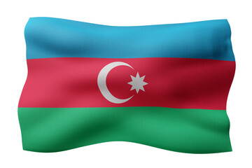 Fototapeta premium Azerbaijan 3d flag