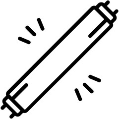 
A long cylindrical tube with emerging light symbolizing tubelight 
