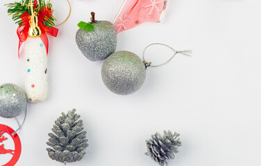 various christmas decorations on a table