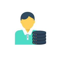 
Icon concept is employee database storage 
