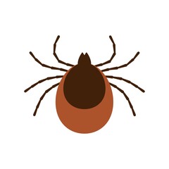 Tick parasite. Sketch of Tick. Mite. Tick isolated on white background. Vector illustration