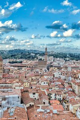 Fototapeta na wymiar Florence Rooftops with Scenic Sky