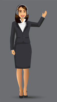 female call center avatar, woman wearing headsets of client services and communication, vector illustration.