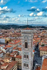 Deurstickers Giotto's Bell Tower (Campanile) and Florence Rooftops © Nektarstock