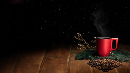 red cup of coffee 