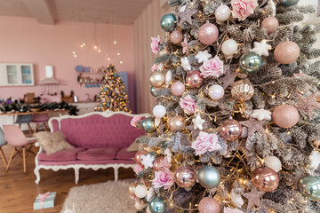 christmas decoration on the beach