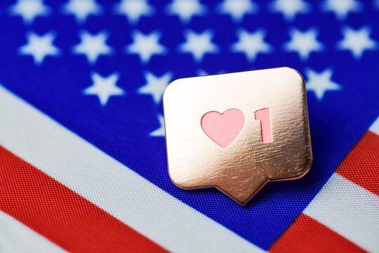 Like symbol on USA flag