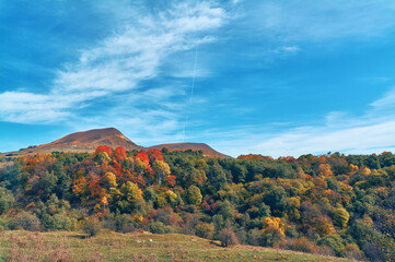 colorful mountain fall autumn scenic landscape