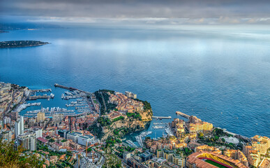 view of Monaco from the top of the mountain