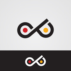 Eye infinity vector design illustration