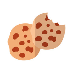 happy merry christmas cookies flat style icon