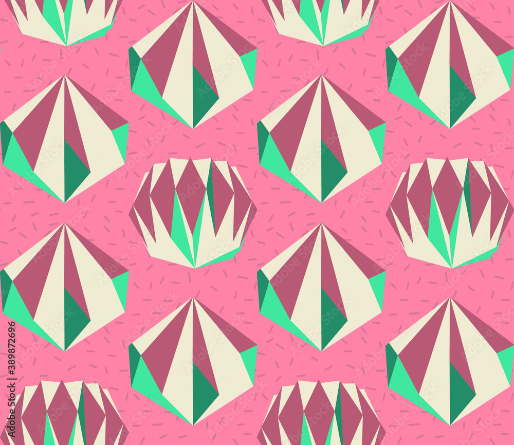 Poster seamless geometric pattern with the image of christmas balls. vector design for holiday web banner, 
