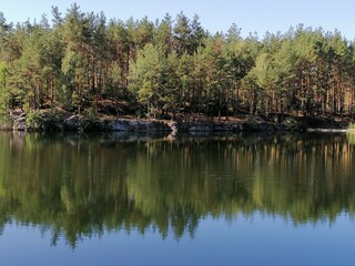 Obraz premium Flooded quarry