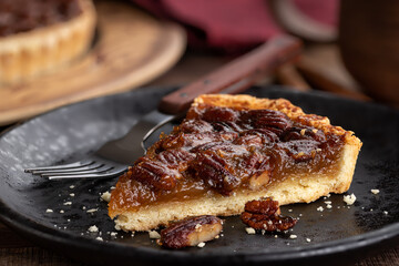 Slice of Pecan Tart © chas53