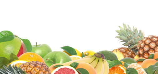 Fruit on a white background