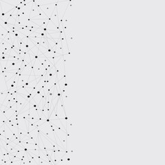 Network abstract connection isolated on gray background. Network technology background with dots and lines. Ai background. Modern abstract concept. Ai vector, network technology