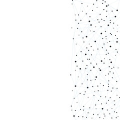 Network abstract connection isolated on white background. Network technology background with dots and lines. Ai background. Modern abstract concept. Ai vector, network technology