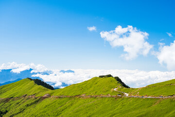 Beautiful scenery at Hehuanshan Main Peak, Wuling, Nantou County, Taiwan