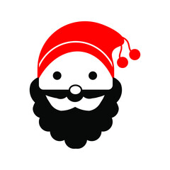 Cute Happy Santa Characters, For Christmas cards, banners, tags and labels. vector illustration