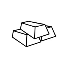 Gold bar line icon