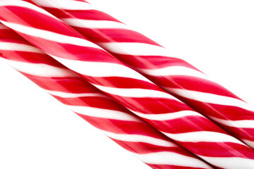 Fototapeta premium Christmas candy can isolated on a white. Red and white Christmas caramel.