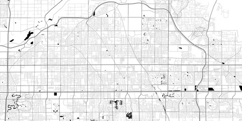 Urban city map of Mesa. Vector poster. Grayscale street map.