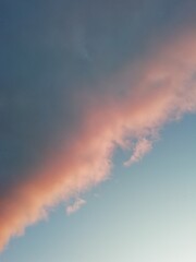 Fototapeta na wymiar sunset sky pink and blue with cloud