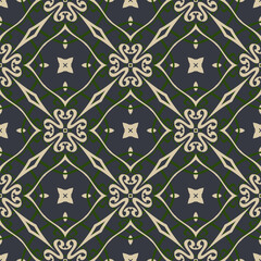 ornamental lace pattern, circle background with many details, looks like crocheting handmade lace, seamless texture, seamless vintage pattern symmetrical