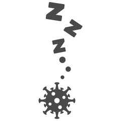 The incubation period of the coronavirus icon. 