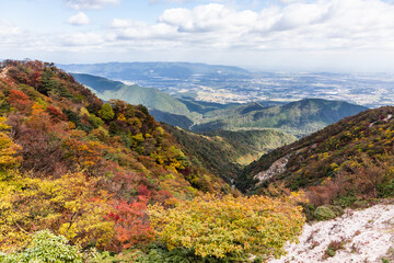 紅葉に色づく鈴鹿山脈、釈迦ヶ岳から竜ヶ岳の尾根道を歩いて