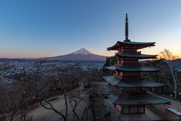 Fototapeta premium Mount Fuji, Chureito Pagoda, Japan