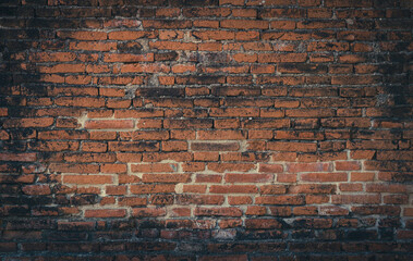 old red brick wall texture and background.
