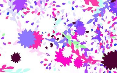Light Multicolor vector doodle texture with flowers