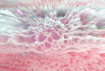 Zelfklevend Fotobehang Digital 3D Illustration. Abstract color blot splash background. © Liliia
