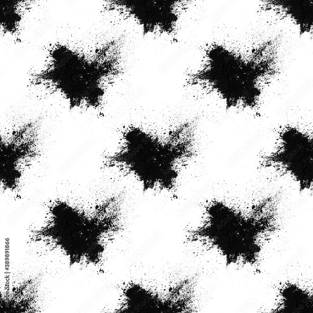 Aufkleber set of black splashes with splashes isolated on white background